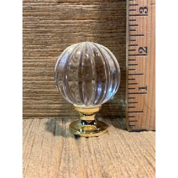 One (1) Large Solid Clear Crystal Cabinet Knob 1 3/4" wide One (1) 0170-01045C - Picture 7 of 7